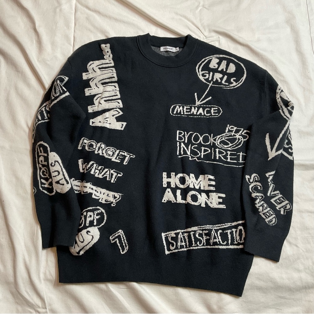 Graphic Black Sweater